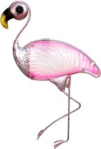 Metal Flamingo Wall Art Decoration 14.4&quot; Pink Flamingo Decor Bird Sculpture Hang - £19.70 GBP