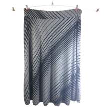 Jaclyn Smith NEW Womens Maxi Skirt Size 3X Pull On Gray Black Stripes Stretchy - £11.59 GBP