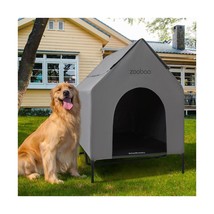 Zooba 48&quot; X-Large Dog House, Dog House Outdoor w/Waterproof 600D PVC, Fe... - £176.78 GBP