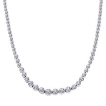 10.00 Carat Diamond Women Necklace 14K White Gold - £12,785.25 GBP