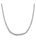 10.00 Carat Diamond Women Necklace 14K White Gold - £12,816.24 GBP