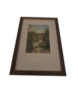 Vintage Framed Painting By Gibson Touches Of Autumn 10 X 7 Inches - $19.79