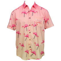 Naturdays Natural Light Party Time Tropical Bros Hawaiian Shirt Pink - $53.98