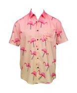 Naturdays Natural Light Party Time Tropical Bros Hawaiian Shirt Pink - £43.47 GBP