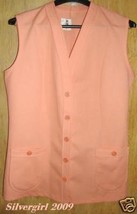 Vintage Polyester Salmon Peach Ladies Vest - €8,52 EUR