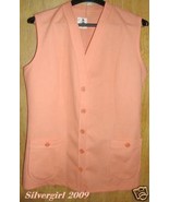 Vintage Polyester Salmon Peach Ladies Vest - $13.69 CAD
