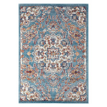 2&#39; X 3&#39; Ivory Gray and Orange Medallion Power Loom Area Rug - $1,089.50 MXN