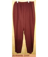 Vintage Polyester Stretch Burgundy Ladies Slacks - $13.69 CAD