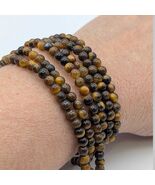 Natural Tiger Eye Beads – 4mm Round Gemstone Bead Strand - $7.95