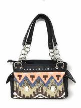 Texas West Aztec Concealed Carry Women&#39;s Handbag in 2 colors. (Black) - £34.81 GBP