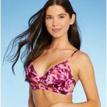 Shade &amp; Shore Bikini Top Underwire Cut Out Tie Dye Purple Orange 34B - £7.90 GBP