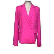 Forever 21 Hot Pink Double Breasted Blazer Jacket Women’s Size Large - $32.43