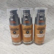 Revlon Colorstay 24 Hr Matte Finish Foundation In #375 Toffee Three (3) Total - £12.01 GBP