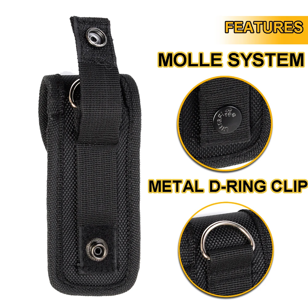 Sporting A Molle Flashlight Pouch Protect Holder Portable LED Torch Holster Duty - £23.35 GBP