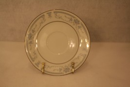 Sheffield Fine China Saucer Blue Whisper 6&quot; Silver Trim - Replacement - $12.95
