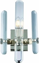 Wall Sconce LINCOLN 1-Light Crystal Clear Polished Nickel Wire Metal R - £230.48 GBP