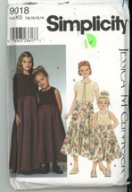 Simplicity 8018 Jessica McClintock Girls Dress and Knit Cardigan UNCUT SZ 7-14 - £3.19 GBP