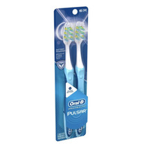 Oral B Vibrating Pulsar Battery Operated Toothbrush  2 PK Of Medium Bris... - $13.10