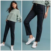 Anthropologie Piped Denim Trousers by The Seafarer $228 Sz 25 - NWT - $77.59