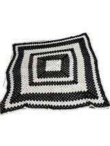 Vintage Handmade Knitted Crochet Afghan Throw Blanket 55” X  55” Square - £11.30 GBP