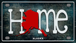 Alaska Home State Outline Novelty Mini Metal License Plate Tag - $284.59 MXN