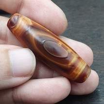 Antique Middle Eastern Agate Natural Agate Bead very unique Pattern #26 - £61.02 GBP