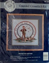 I'd Rather Be Hunting Counted Cross Stitch Kit 11" x 11" Needles 'N Hoops Hunter - $34.99