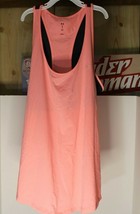 Womens Under Armour UA Flashy Faux 2 in 1 Tank Top 1307293 Pink Large - $22.76