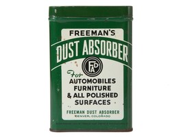 Vintage Car Accessory Tin - Freeman&#39;s Dust Absorber Metal Container - £11.21 GBP