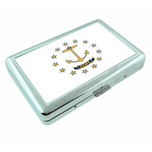 Rhode Island State Flag D1 Silver Cigarette Case / Metal Wallet Card Mon... - £13.41 GBP