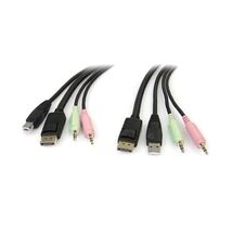 StarTech.com 6 feet 4-In-1 USB DisplayPort KVM Switch Cable with Audio a... - $36.00