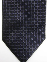 STATELY Dormeuil Paris Black With Purple &quot;Web&quot; Fine Silk Tie Italy - $62.99