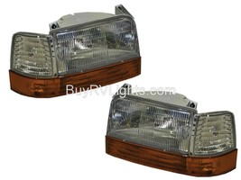 COUNTRY COACH AFFINITY 2000-2002 PAIR SET HEADLIGHTS SIGNAL SIDE LIGHTS ... - £79.79 GBP