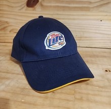 Miller Lite Beer Hat Cap Patch Spellout Strapback Curved Bill Brewing Company - £6.97 GBP