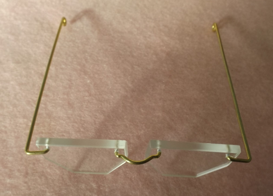 3 1/4&quot; W x 3 1/4&quot; L Hex Eyeglasses for Dolls, Ceramic Dolls, Ceramic Santas - $1.50