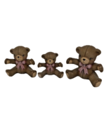 Ceramic Teddy Bears Baby Girl Cake Topper Twins Mom Daughters Bows Siste... - $20.29 CAD