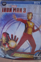 Iron Man 3 Costume - Style# 55638L-Jumpsuit&amp;Mask-Childs&#39; Size: Small(6)-NEW - $19.99