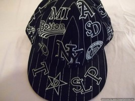 New York Boston City Hunter Authentic Flatbil Sports Hat/Cap-Colors:Black&amp;White- - £11.95 GBP