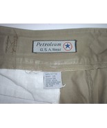 Petroleum Brand clothing: British &quot;drill-style&quot; khaki cotton trousers  3... - $377.92 MXN