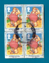 Great Britain 1994 Pictorial Postcards - four block cancelled of 25p stamps  - £4.70 GBP