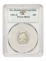 1903-O 10c PCGS MS64 ex: D.L. Hansen - £1,160.15 GBP