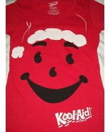 Santa Kool Aid Red Christmas Glitter Tshirt KoolAid Junior 7 9 Size Medium - £19.74 GBP