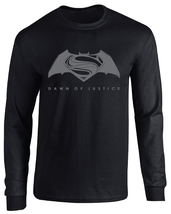 New Batman VS Superman Dawn of Justice 2016 Logo Long Sleeve T-Shirt All... - £18.33 GBP
