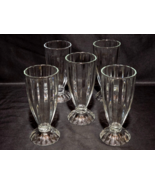 Vintage LIBBEY 7.5&quot; Paneled Soda Fountain Tumbler Iced Tea Glass - Set Of 5 - €29,16 EUR