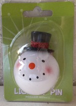 SNOWMAN Light Up Acrylic Pin - Battery Included, On/Off Switch NEW free Ship - £6.26 GBP