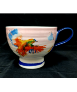 Anthropologie Birds Songbirds Tropical &quot;Raven&quot; Cup Mug Cages 4 inch Footed  - £18.96 GBP