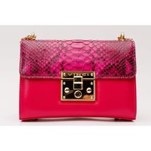 The Toskana Fuchsia Pythn Leather Handbag image 2