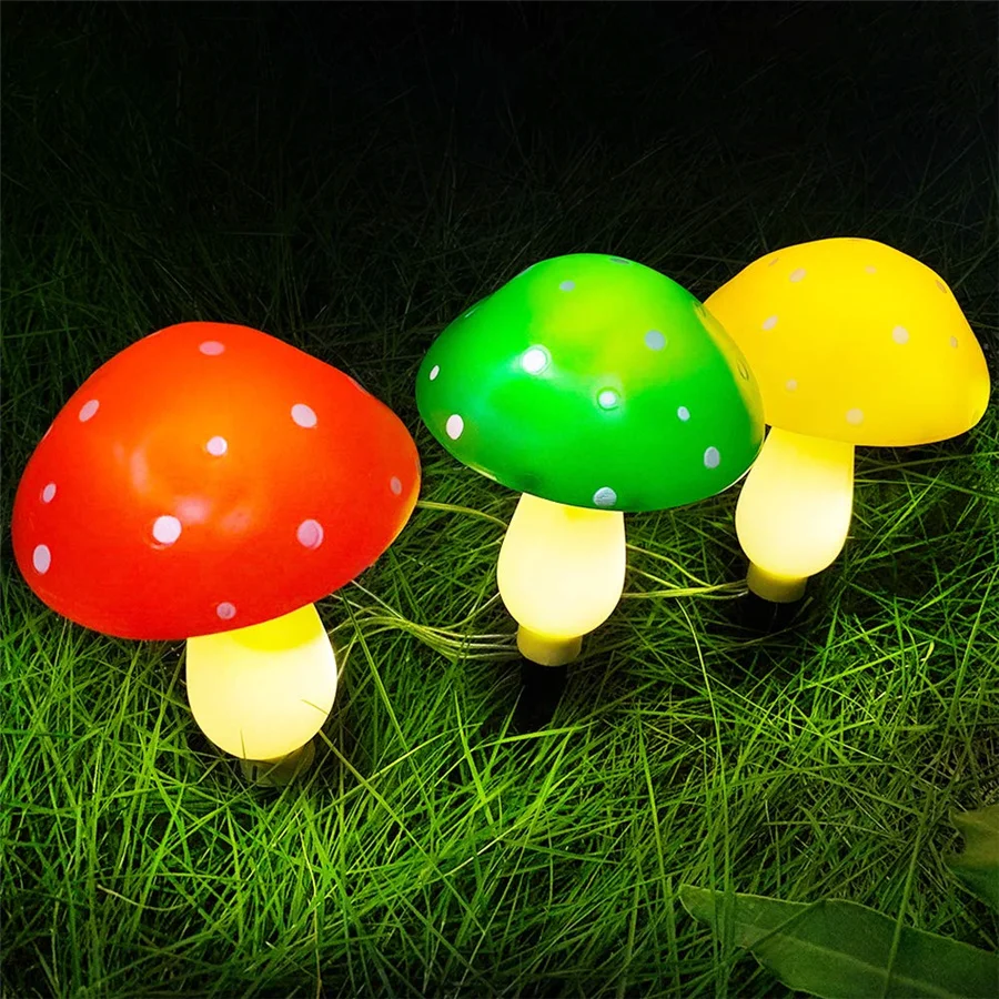 Solar Led Mushroom String Lights Outdoor Christmas Fairy Lights Garden Decoratio - £96.80 GBP