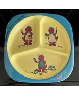 Vintage Barney Loves To Paint Divided Plate - Child Kids Melamine Seland... - €11,77 EUR