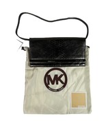 Michael Kors Tilda Clutch Convertible Shoulder Snakeskin Gunmetal Leather - $54.31 CAD